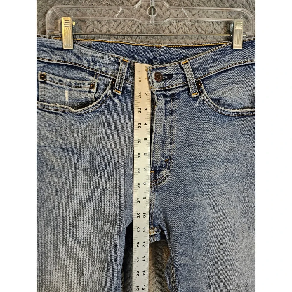 Levis 505 Regular Fit Jeans‎ Mens 34x29 Light Wash Blue Straight Leg 00505-1649